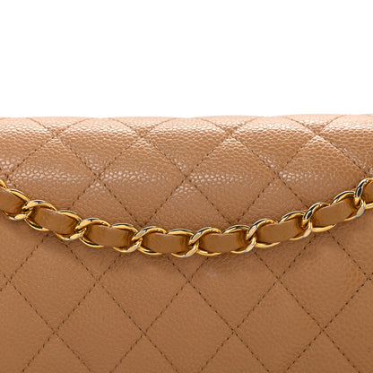 Chanel Caviar Quilted Medium Double Flap Beige 8 of 11