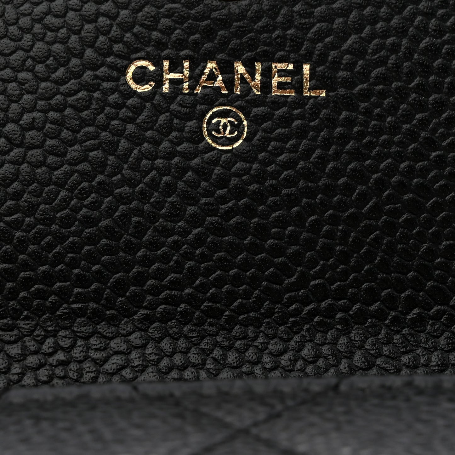 Caviar Quilted Large Gusset Flap Wallet Black