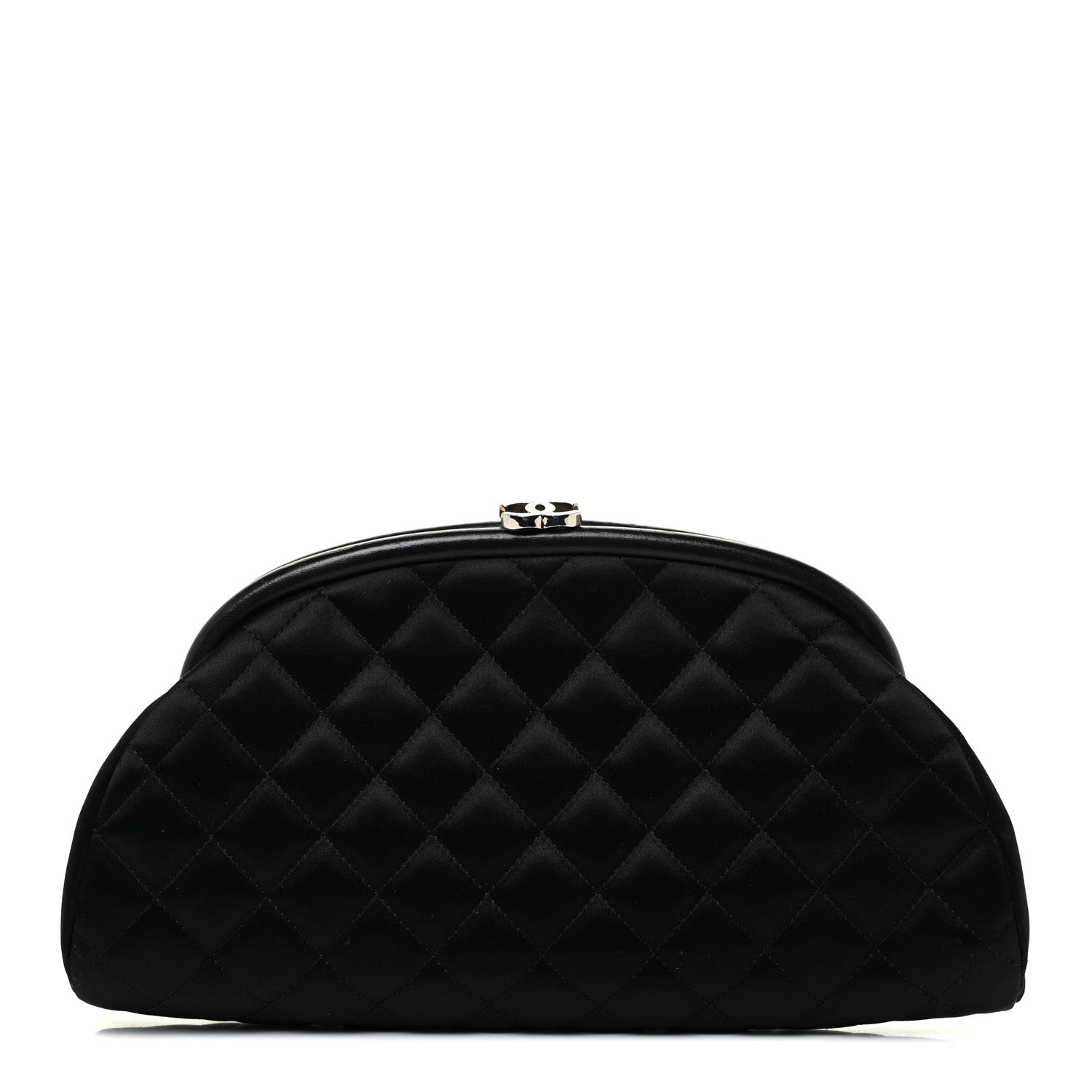Chanel Satin Quilted Timeless Clutch Black 1 of 11
