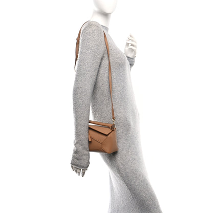 Loewe Grained Calfskin Mini Puzzle Edge Bag Toffee 3 of 9