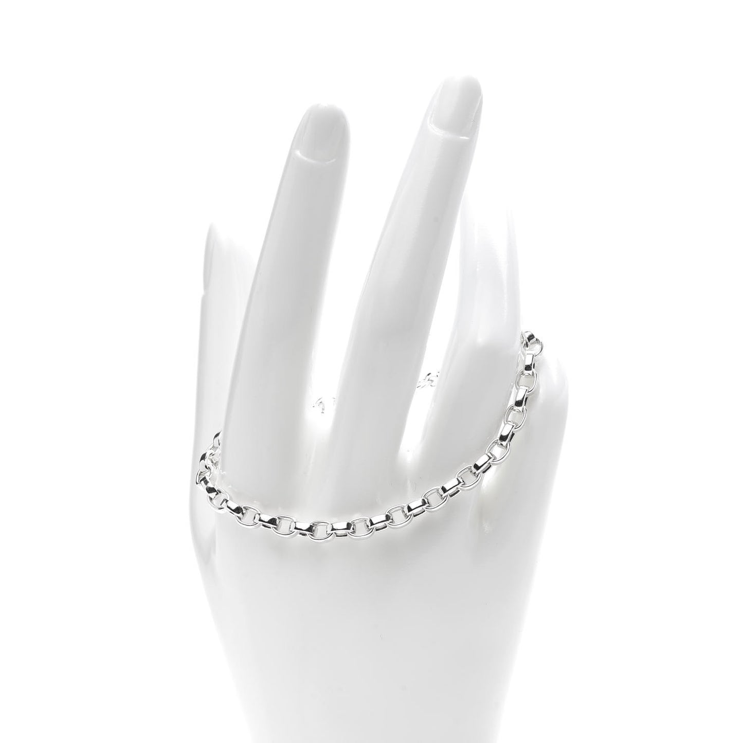 Sterling Silver Round Chain Link Bracelet