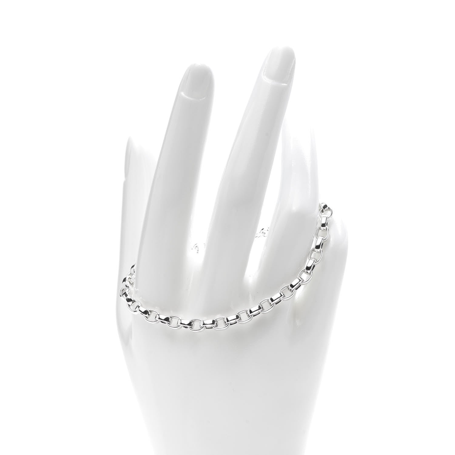 Tiffany Sterling Silver Round Chain Link Bracelet 3 of 8