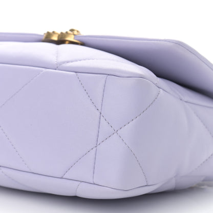 Chanel Lambskin Quilted Medium Chanel 19 Flap Light Purple 10 of 12