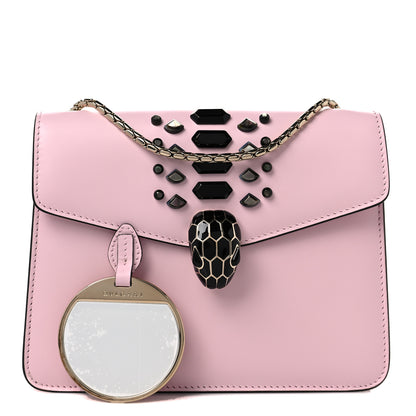 Bulgari Calfskin Studded Serpenti Forever Crossbody Bag Pink 1 of 9