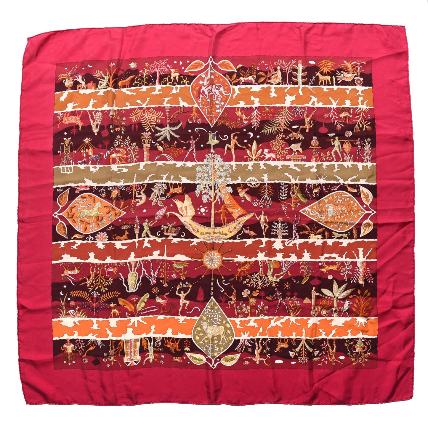 Silk Rives Fertiles Scarf 90