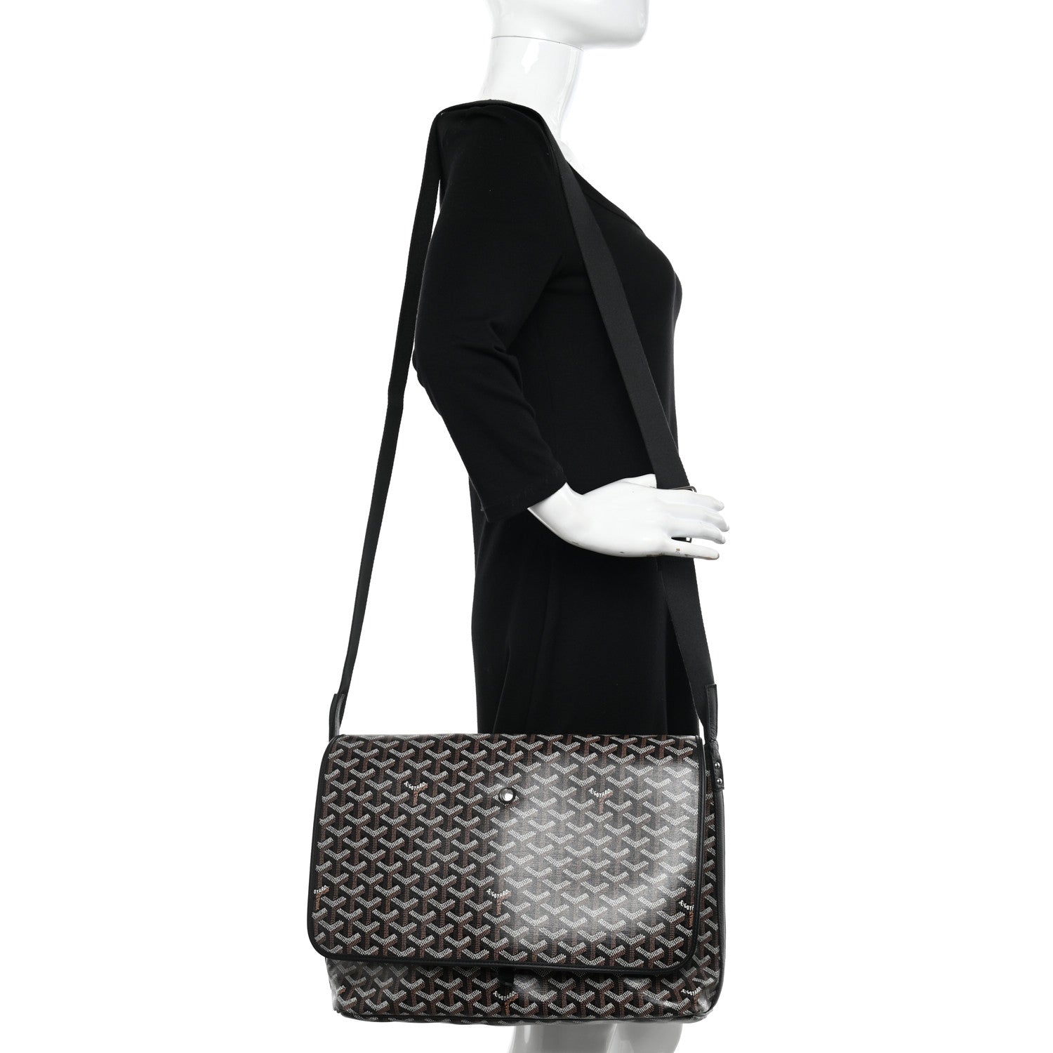 Goyard Goyardine Capetien Messenger Bag Black 2 of 10
