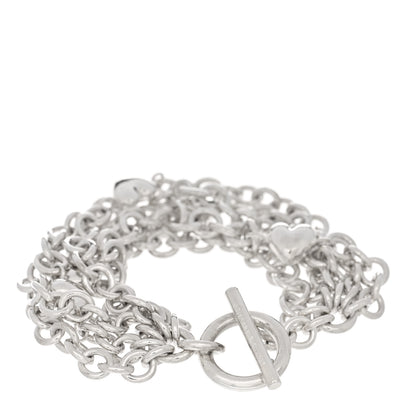 Tiffany Sterling Silver Multi Strand Puff Heart Bracelet 2 of 3