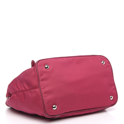 Prada Tessuto Nylon Soft Calf Small Tote Ibisco 5 of 16
