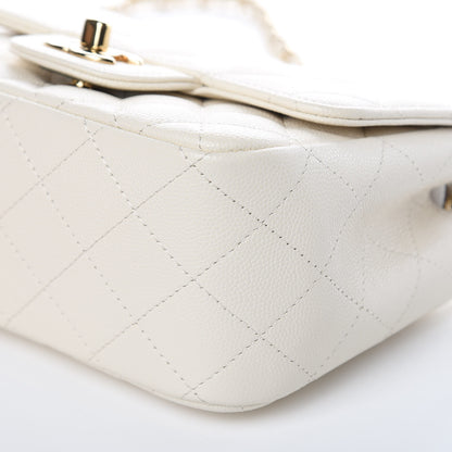 Chanel Caviar Quilted Mini Square Flap White 9 of 11
