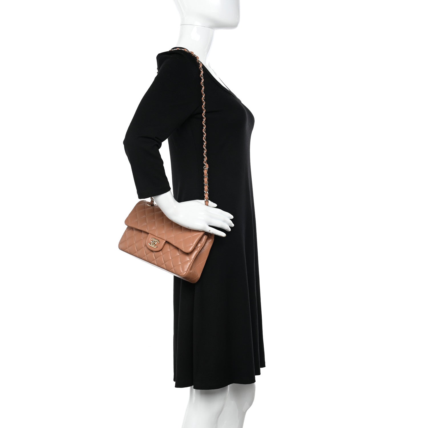 Chanel Lambskin Quilted Small Double Flap Brown 2 of 12