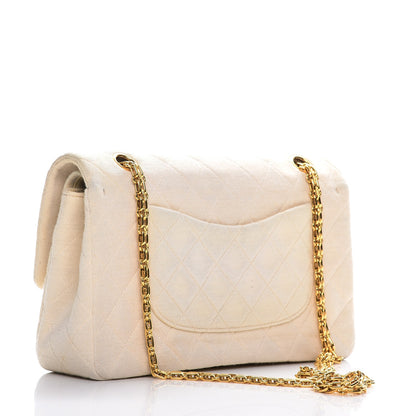 Chanel Jersey Quilted Medium Double Flap Beige 3 of 18