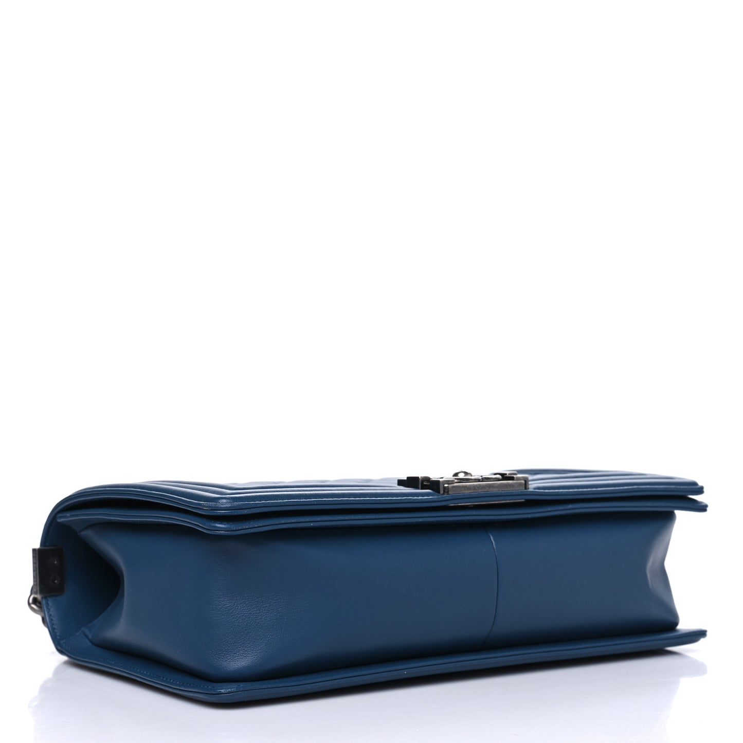 Calfskin Quilted New Medium Boy Flap Dark Blue