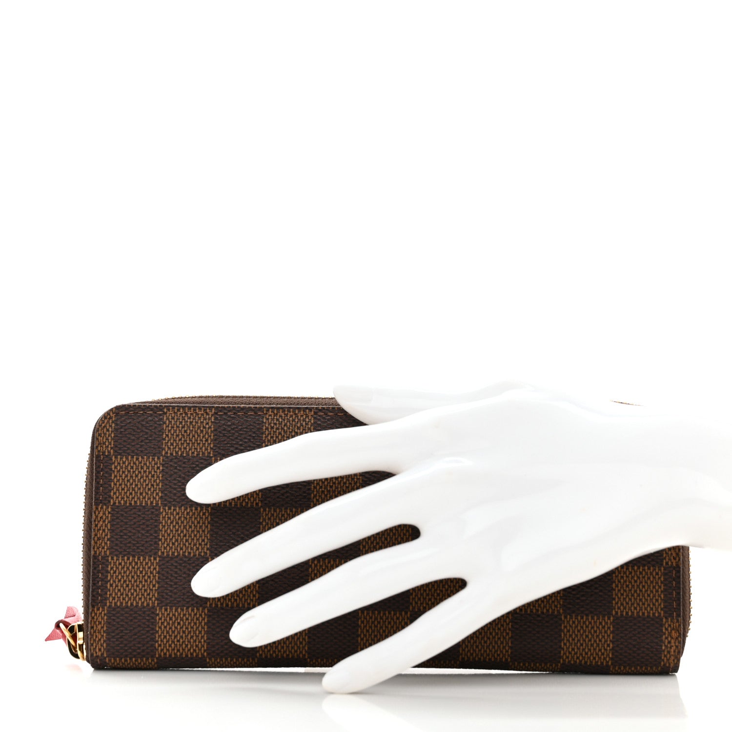 Louis Vuitton Damier Ebene Clemence Wallet Cherry 2 of 10