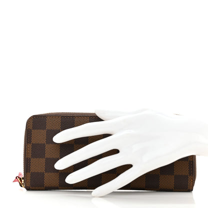 Louis Vuitton Damier Ebene Clemence Wallet Cherry 2 of 10
