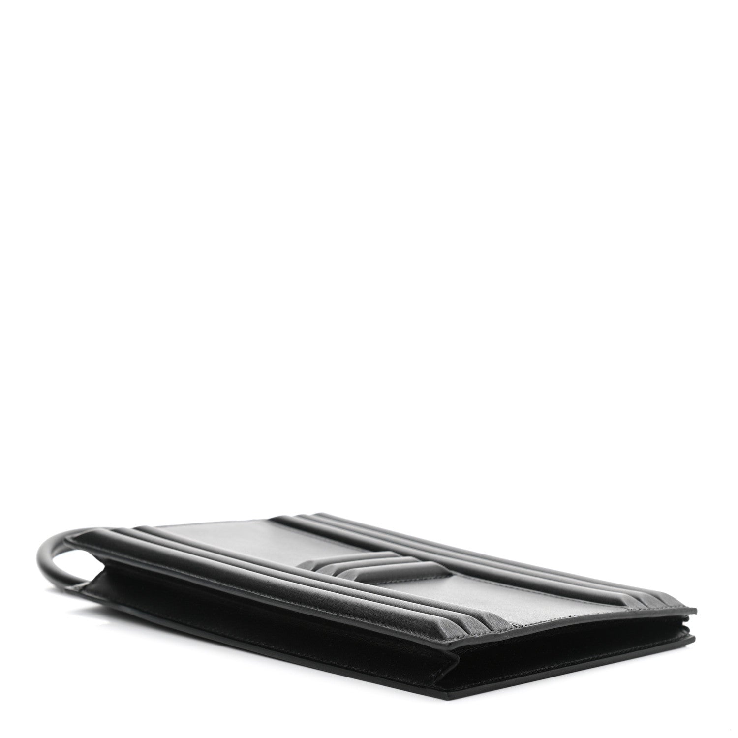 Hermes Tadelakt Kelly Cadena Clutch Black 4 of 11