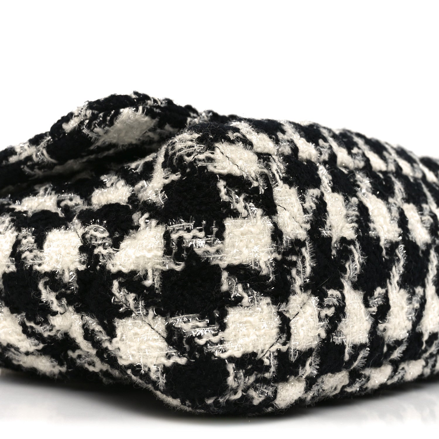 Chanel Tweed Quilted Maxi Chanel 19 Flap Black Ecru White 9 of 10