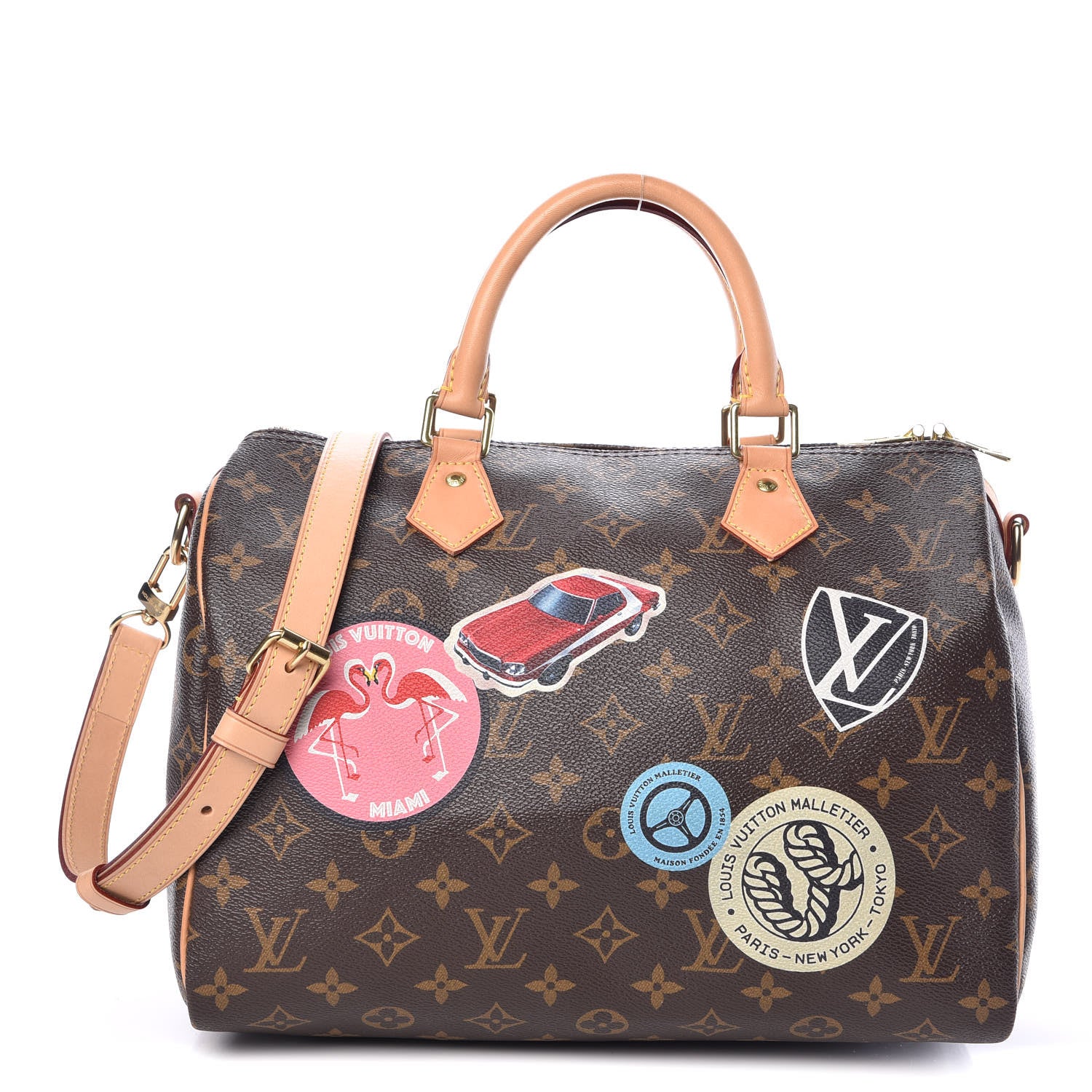 Louis Vuitton Monogram World Tour Speedy Bandouliere 30 1 of 14