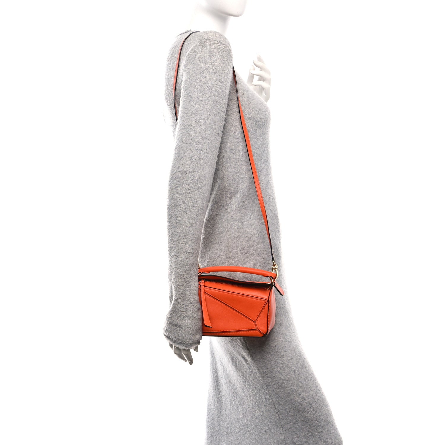 Loewe Calfskin Mini Puzzle Bag Orange 2 of 12