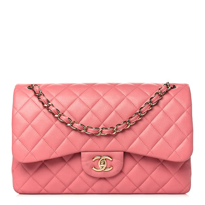 Chanel Caviar Quilted Jumbo Double Flap Dark Pink 1 of 10