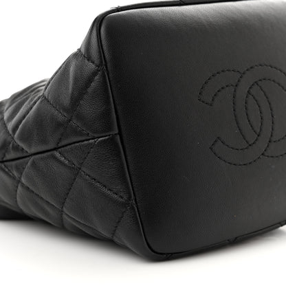 Chanel Lambskin Quilted Small Perfect Meeting Hobo Black 8 of 10