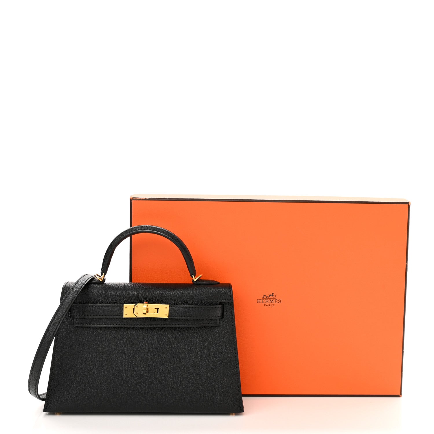 Hermes Chevre Chandra Mini Kelly Sellier 20 Black 13 of 13