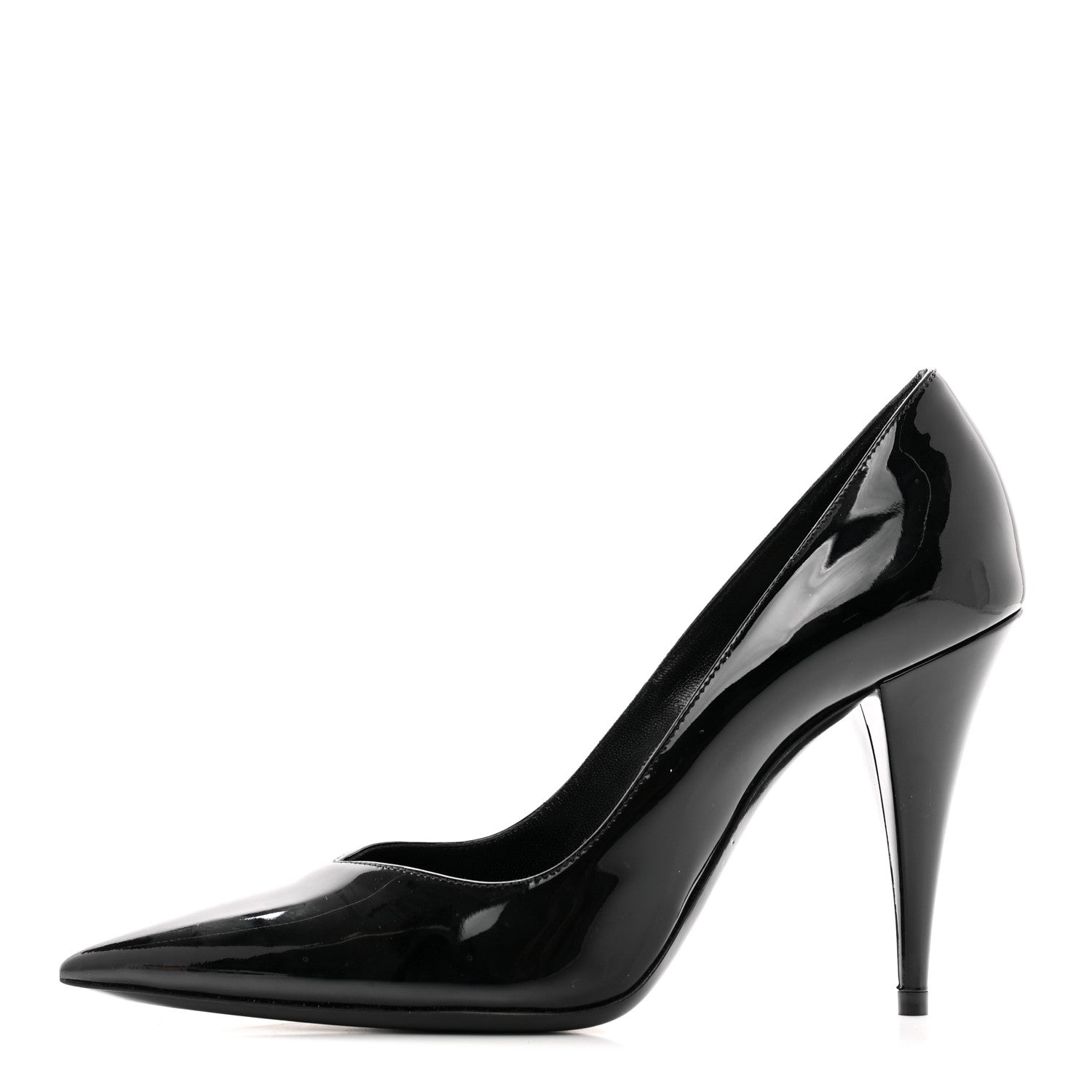 Saint Laurent Patent Calfskin Kiki 100 Pumps 36.5 Black 1 of 8