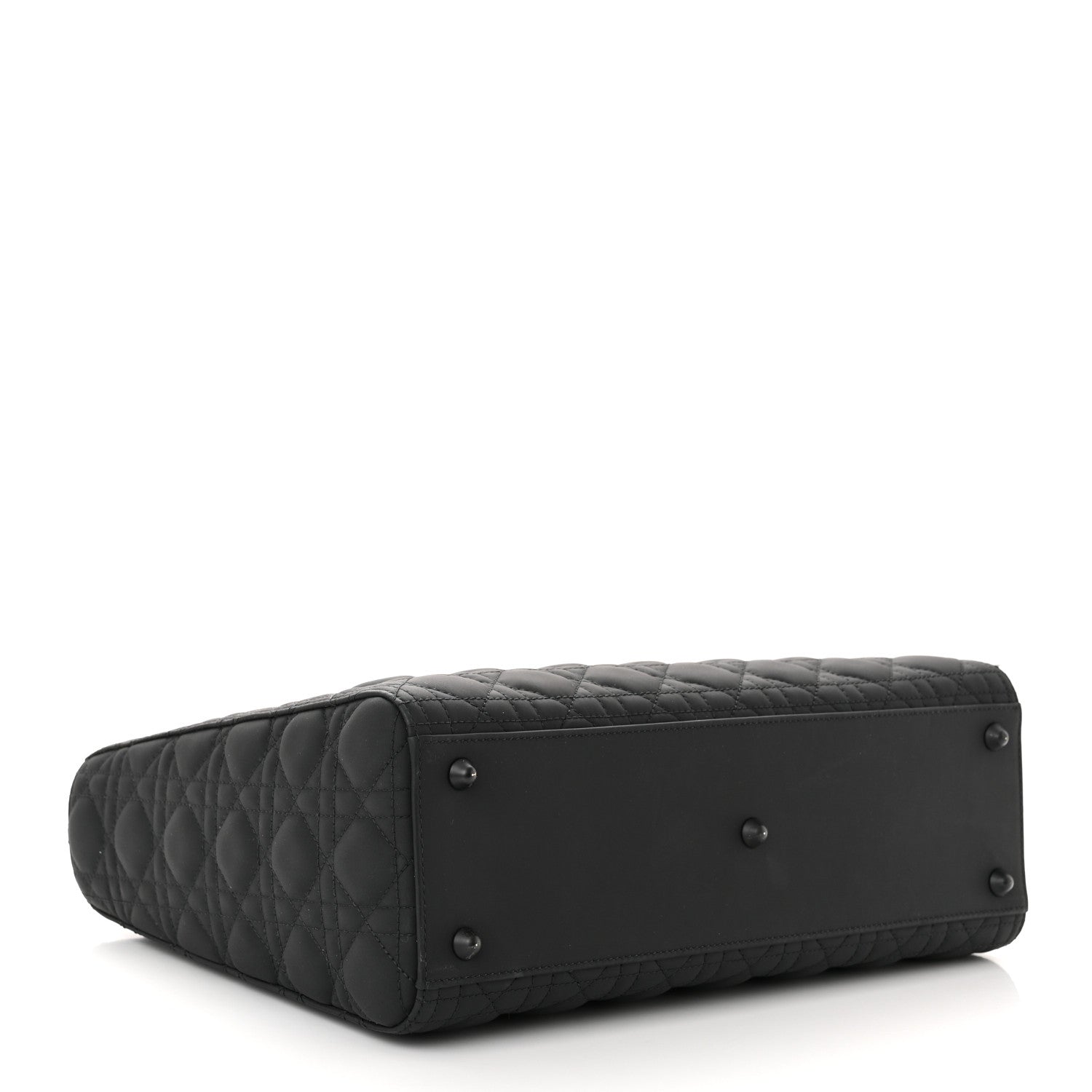 Christian Dior Ultra Matte Calfskin Cannage Large Lady Dior Black 4 of 12