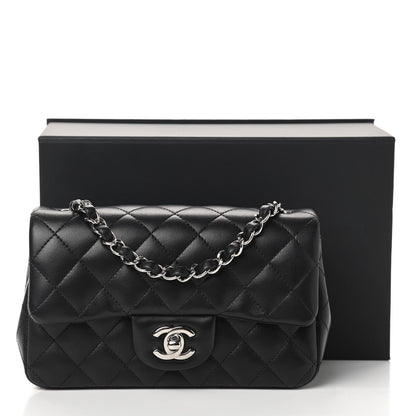 Chanel Lambskin Quilted Mini Rectangular Flap Black 11 of 11