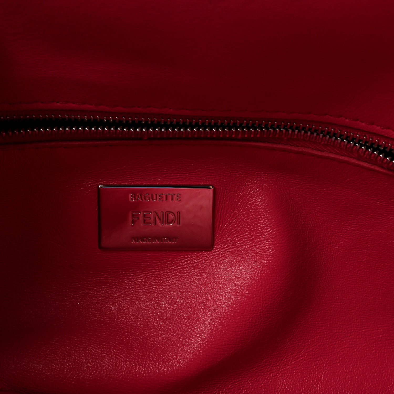 Fendi Shearling Shiny Nappa Baguette Rosa Fluo 6 of 9