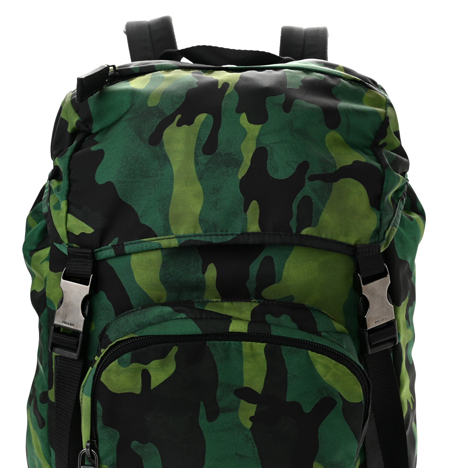 Prada Tessuto Nylon Camouflage Print Double Buckle Backpack Mimetico 7 of 9