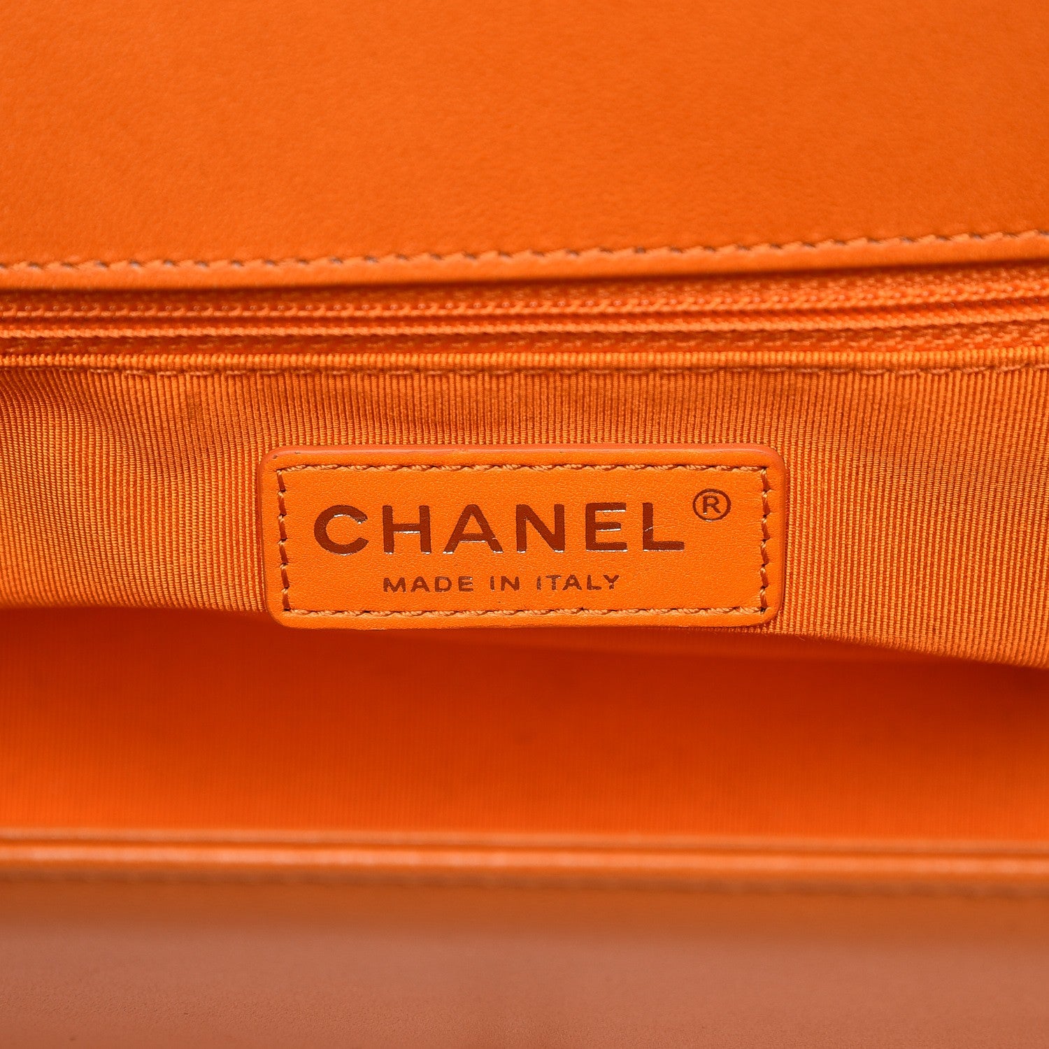 Chanel Lambskin Quilted New Medium Boy Flap Orange 6 of 12