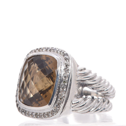David Yurman Sterling Silver Diamond Champagne Citrine 14mm Albion Ring 52 6 3 of 10