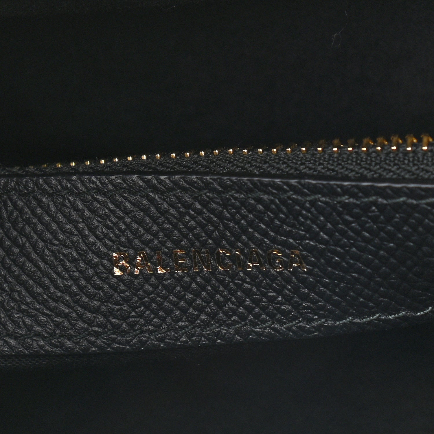 Balenciaga Signature Grained Calfskin Logo S Ville Top Handle Bag Black White 6 of 8