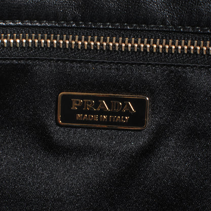 Prada Nappa Grommet Borchie Clutch Black 7 of 8