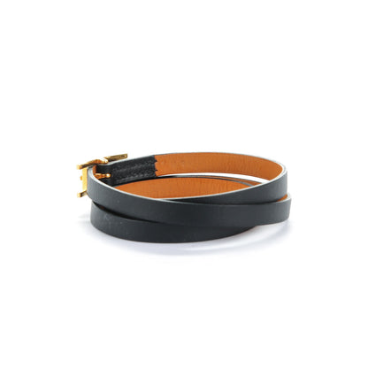 Hermes Chamonix Hapi 3 MM Triple Tour Wrap Bracelet M Black 3 of 8