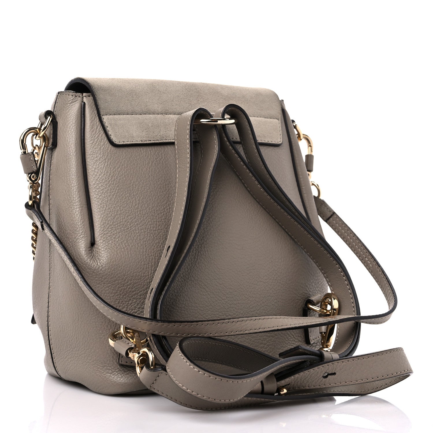Chloe Suede Calfskin Small Faye Backpack Motty Grey 3 of 16