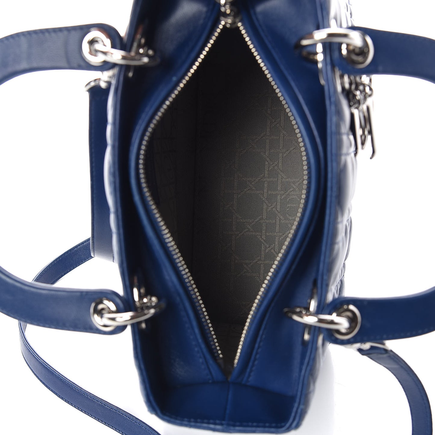 Lambskin Cannage Medium Lady Dior Navy