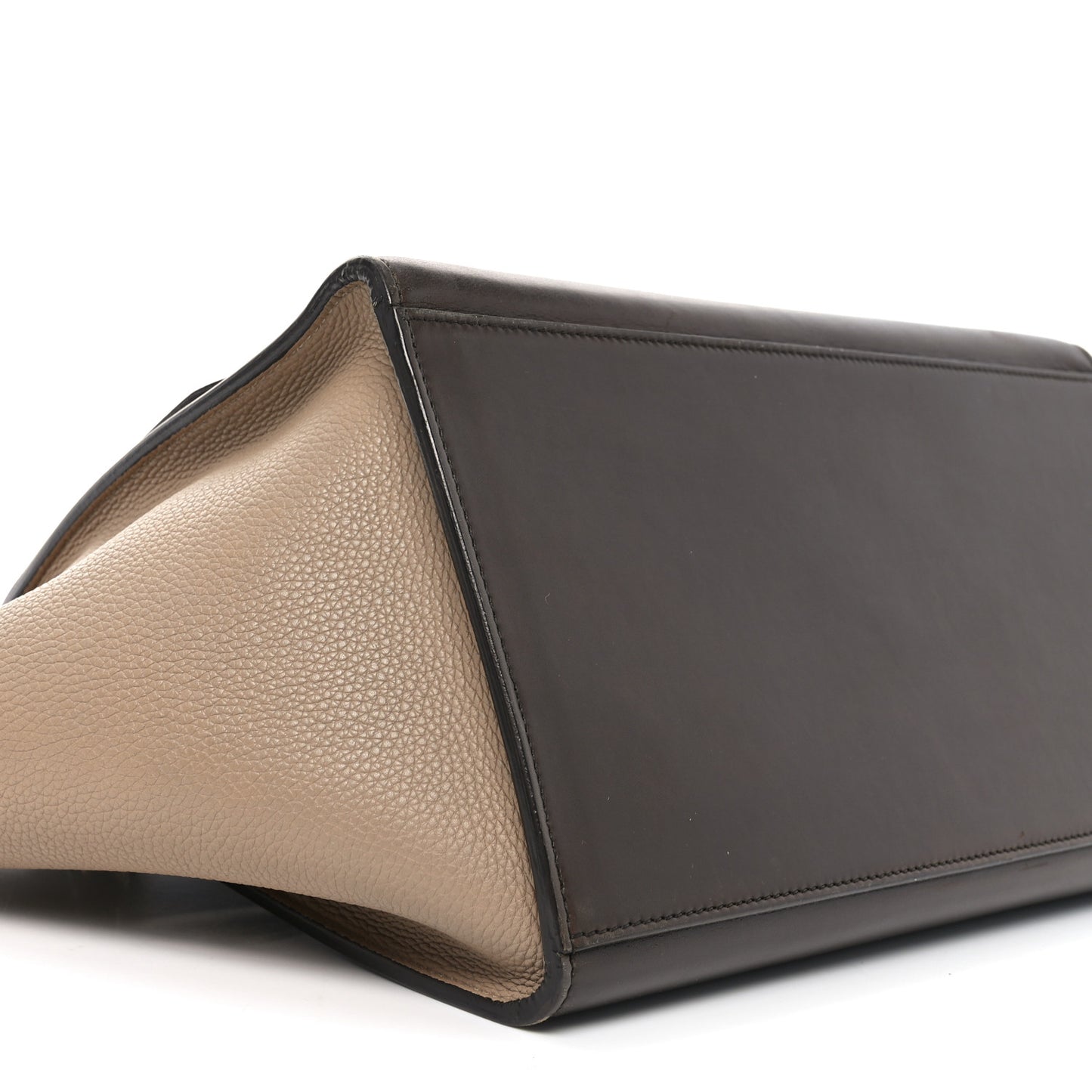 Sleek Calfskin Tri-color Small Trapeze Wine
