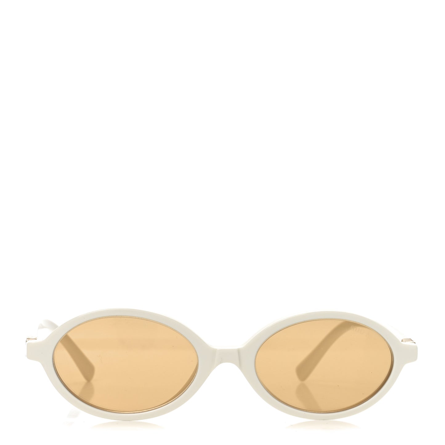 Acetate Oval Regard Sunglasses SMU04Z Milky White