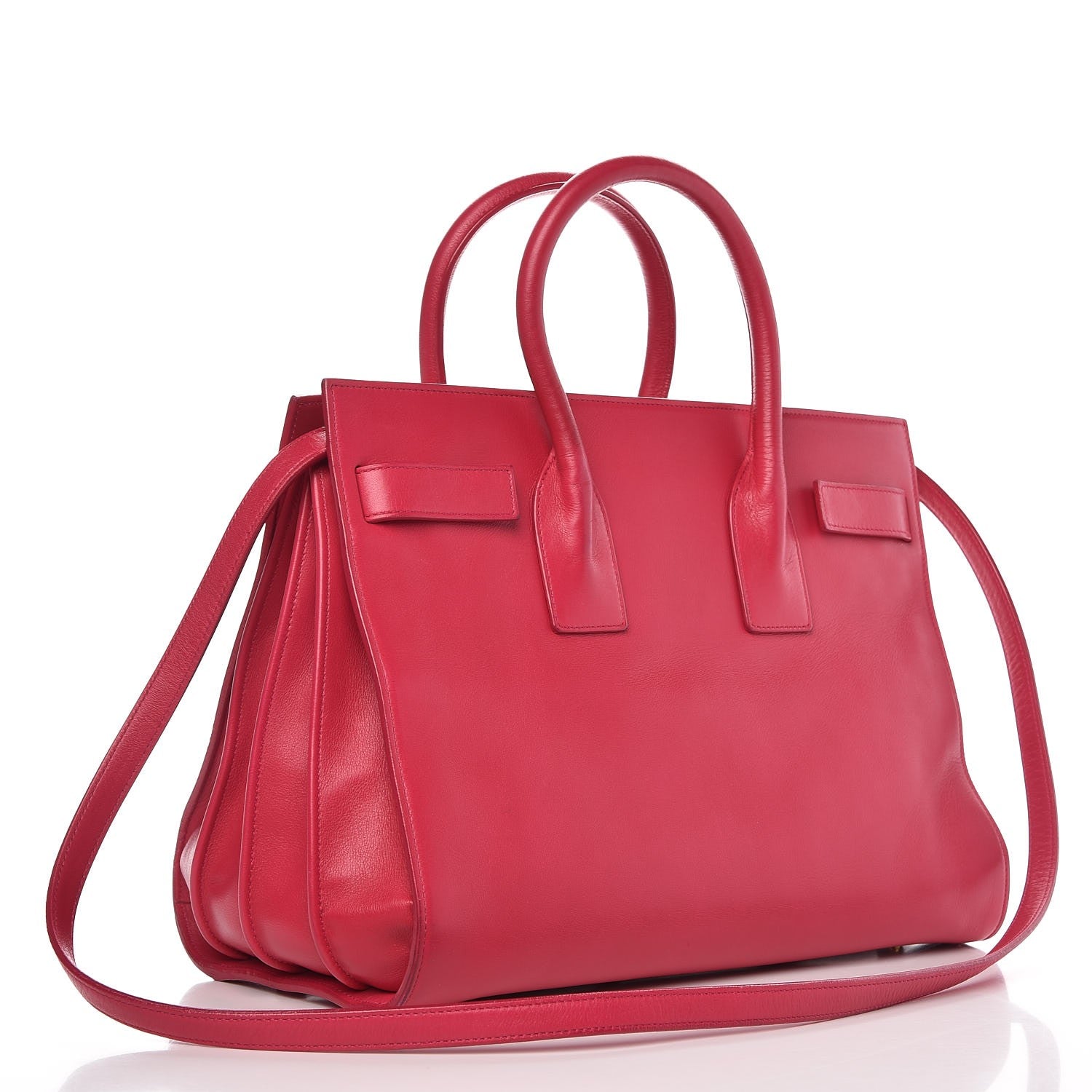 Saint Laurent Calfskin Small Sac De Jour Lipstick Fuchsia 4 of 16