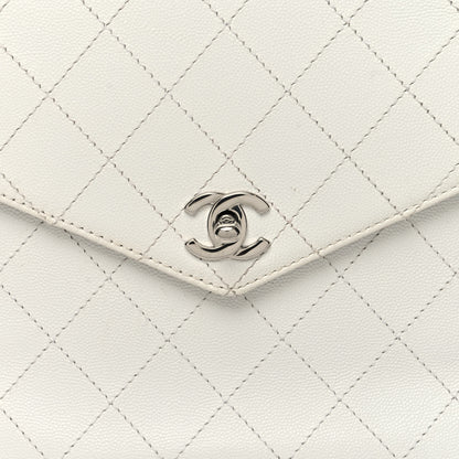 Chanel Caviar Quilted Envelope Flap White 8 of 13