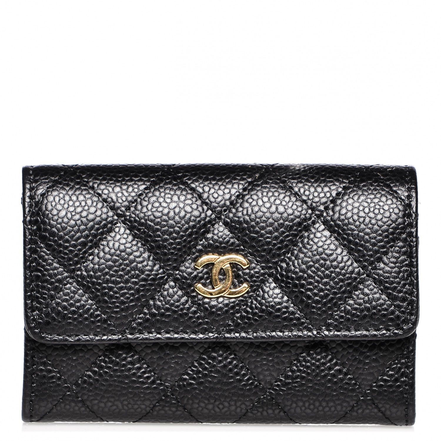 Chanel Caviar Quilted Flap Card Holder Black 1 of 8