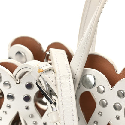 Alaia Calfskin Laser Cut Mina 16 Bag White 12 of 12
