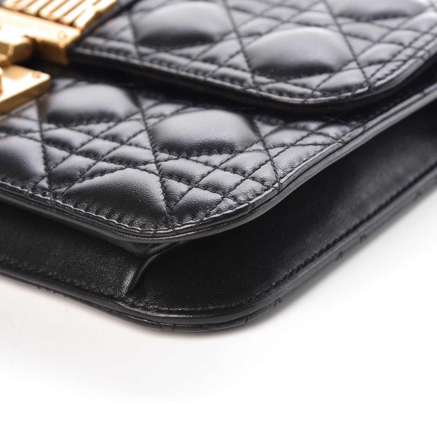 Christian Dior Lambskin Cannage Large Dioraddict Flap Bag Black 9 of 14
