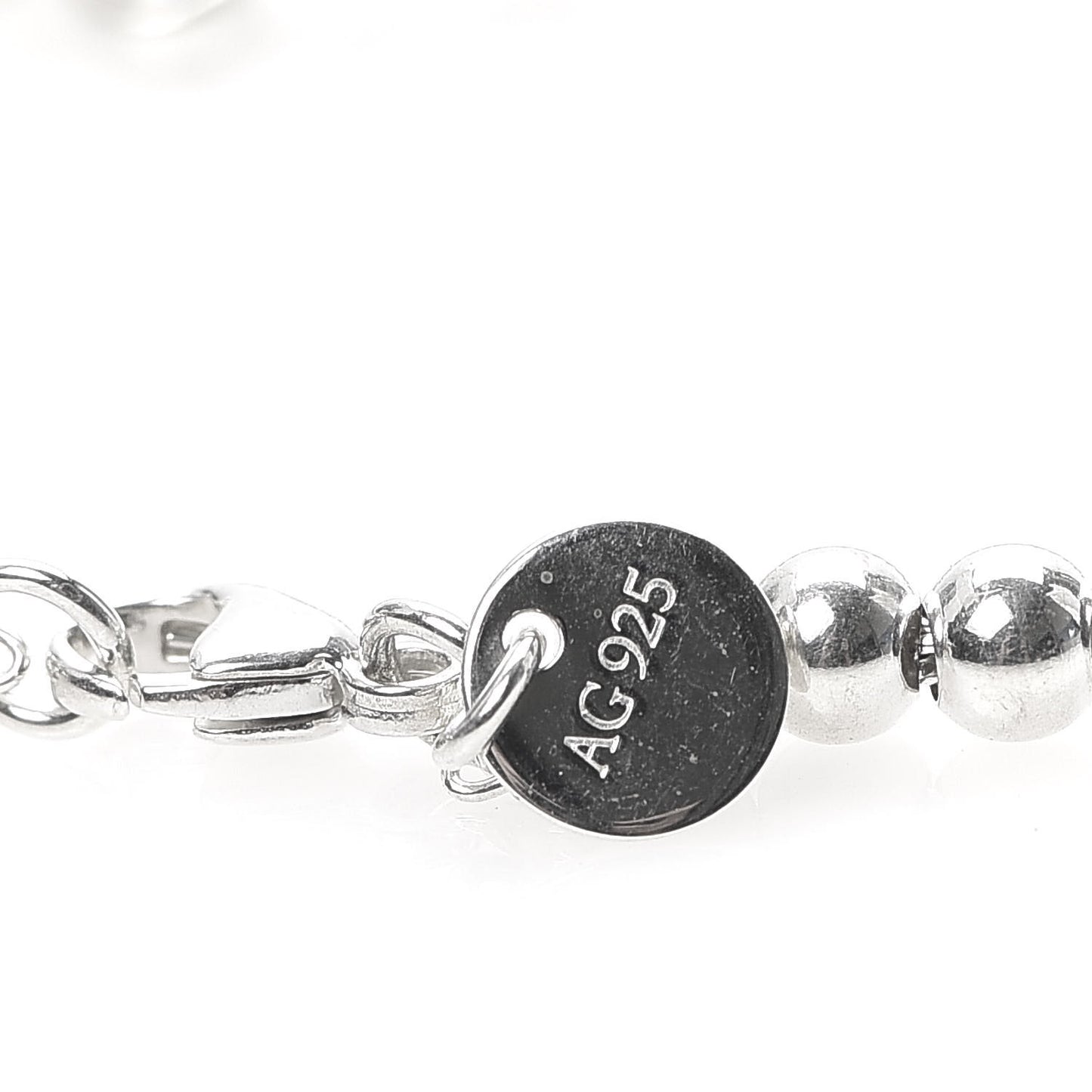 Sterling Silver 4mm Bow Bead Bracelet