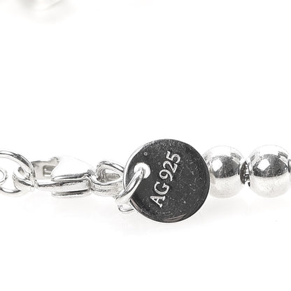 Tiffany Sterling Silver 4mm Bow Bead Bracelet 4 of 5