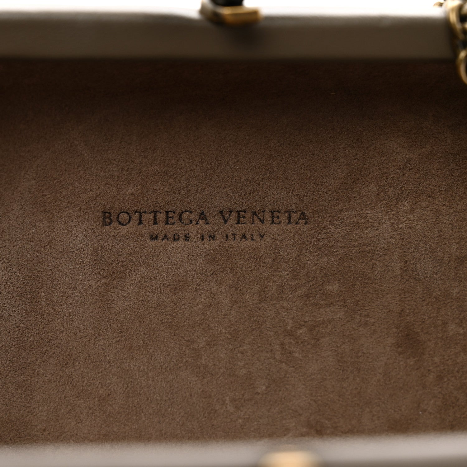 Bottega Veneta Nappa Intrecciato Chain Knot Clutch New Steel 6 of 6