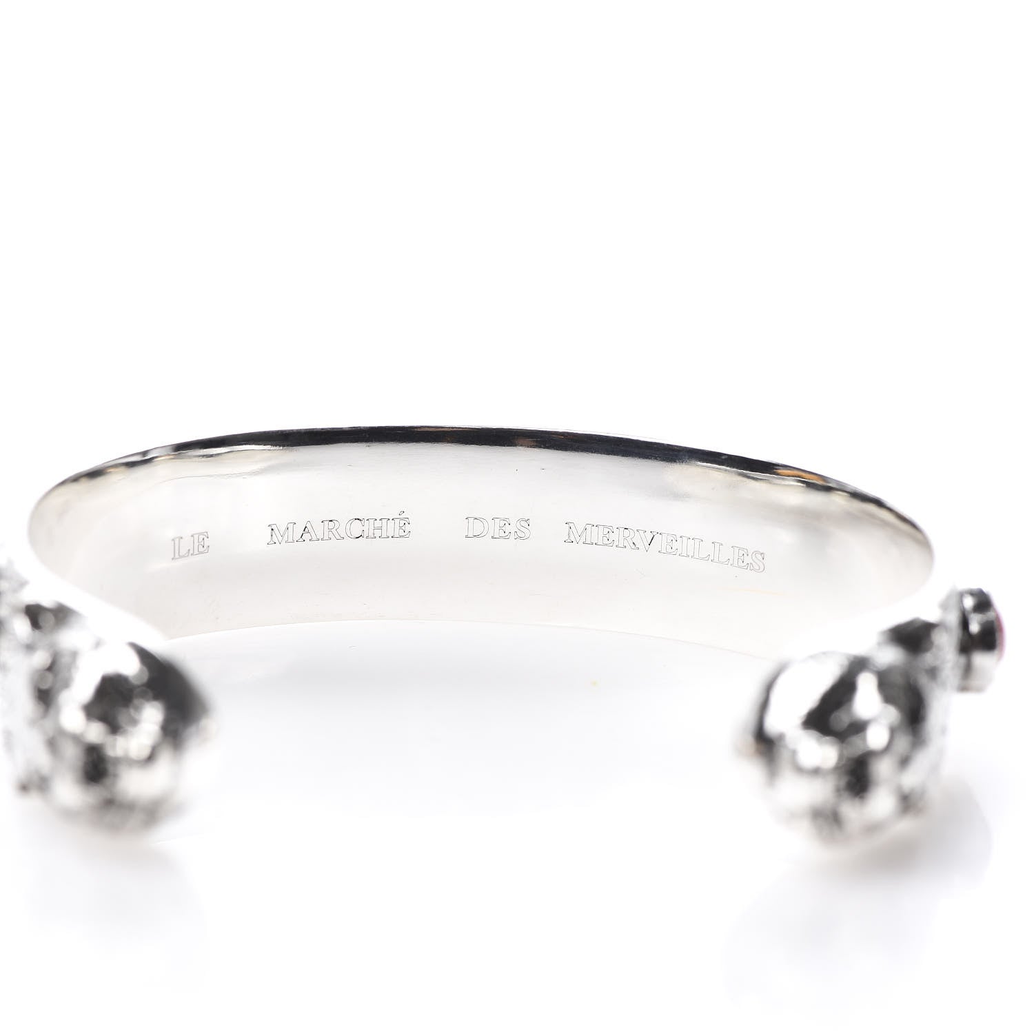Gucci Sterling Silver Resin Le Marche Des Merveilles Tiger Cuff Bracelet Turquoise Red 4 of 5