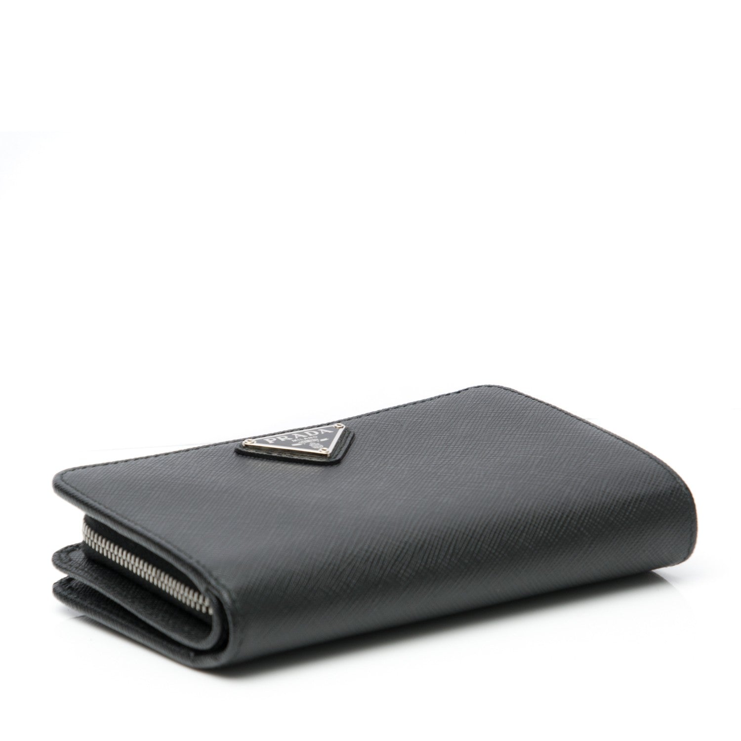 Prada Saffiano Compact Wallet Nero Black 4 of 7