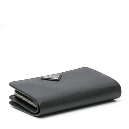 Prada Saffiano Compact Wallet Nero Black 4 of 7